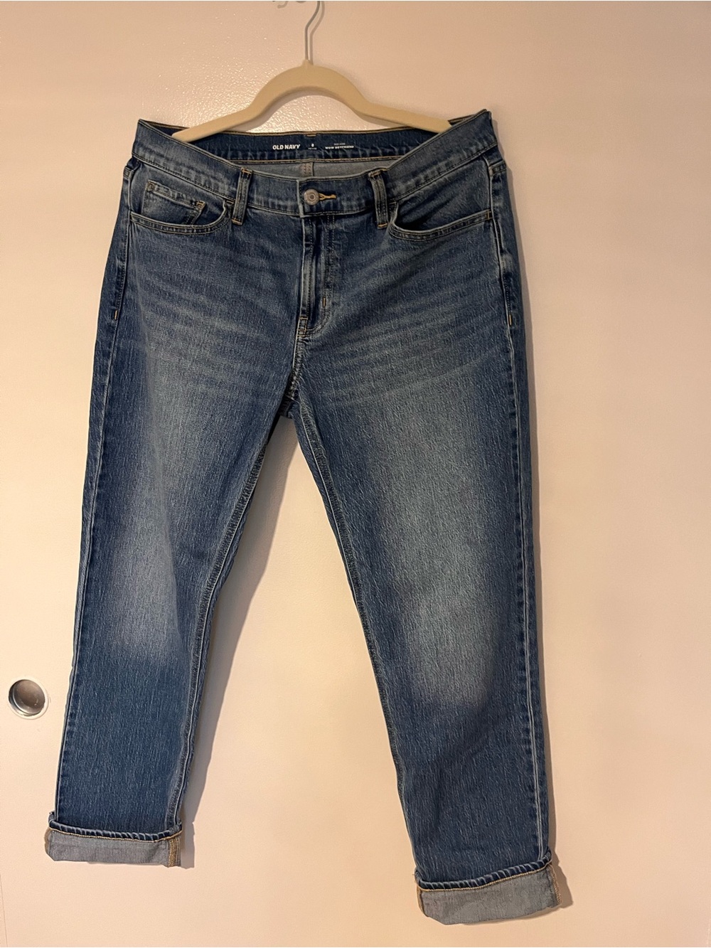 Old Navy Women’s Boyfriend Jeans in Medium Blue Wash